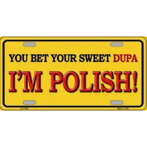 Im Polish Metal License Plate